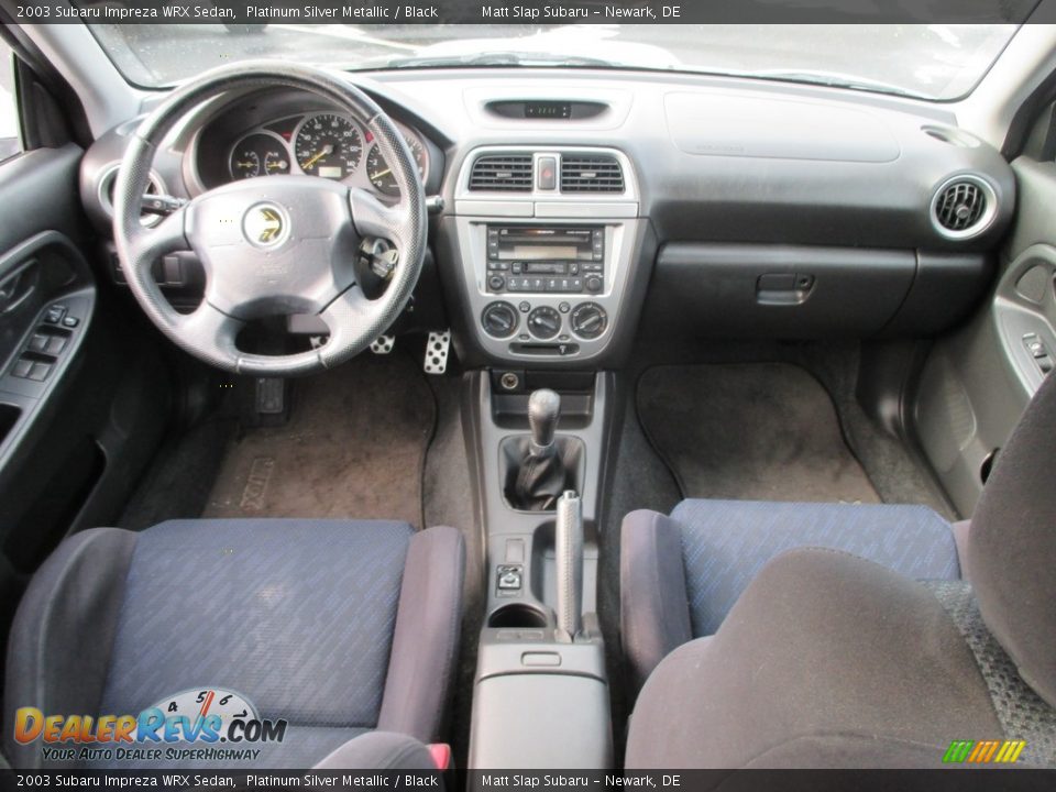 2003 Subaru Impreza WRX Sedan Platinum Silver Metallic / Black Photo #22