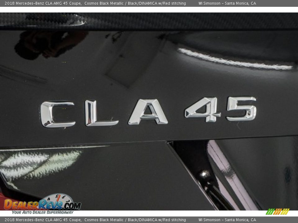 2018 Mercedes-Benz CLA AMG 45 Coupe Cosmos Black Metallic / Black/DINAMICA w/Red stitching Photo #8