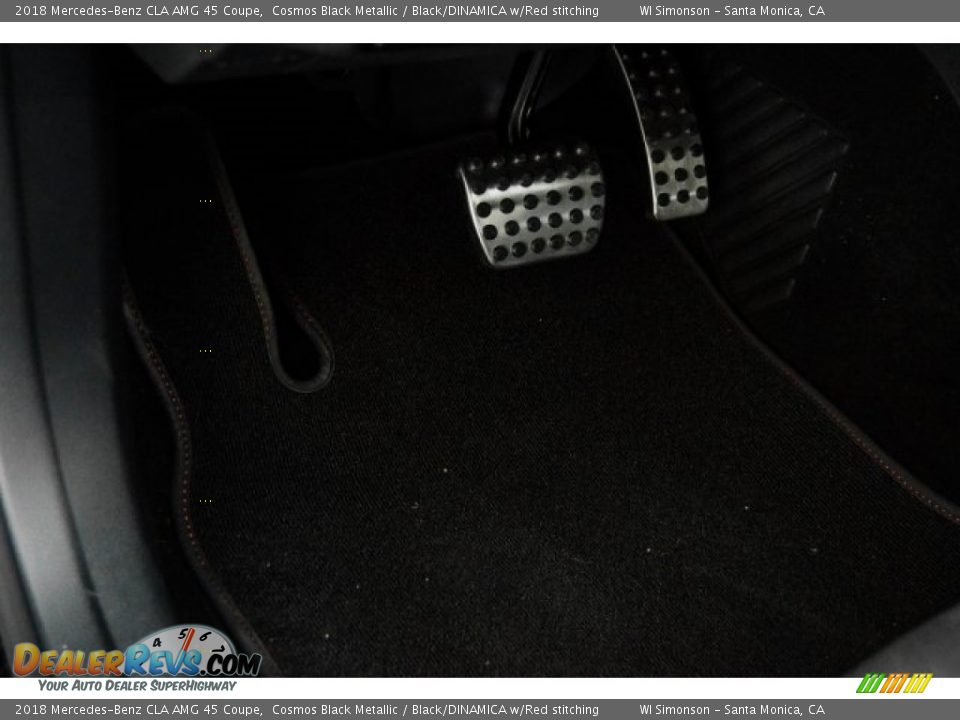 2018 Mercedes-Benz CLA AMG 45 Coupe Cosmos Black Metallic / Black/DINAMICA w/Red stitching Photo #26