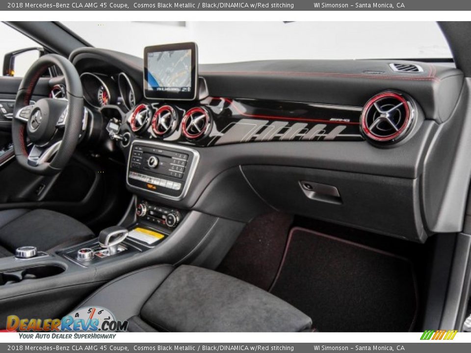 2018 Mercedes-Benz CLA AMG 45 Coupe Cosmos Black Metallic / Black/DINAMICA w/Red stitching Photo #32