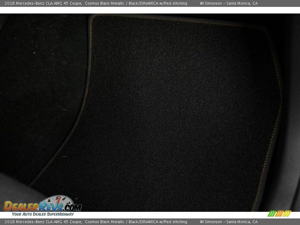 2018 Mercedes-Benz CLA AMG 45 Coupe Cosmos Black Metallic / Black/DINAMICA w/Red stitching Photo #34
