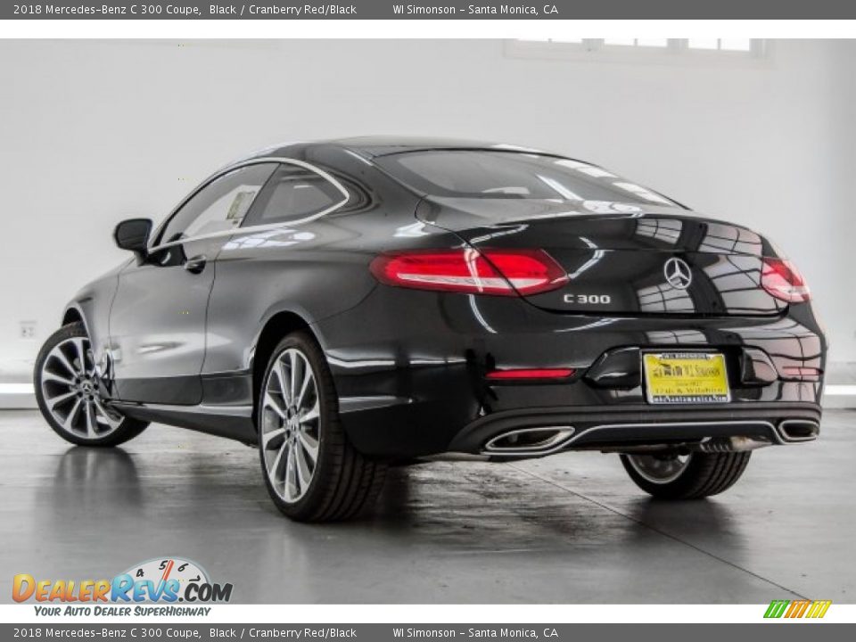 2018 Mercedes-Benz C 300 Coupe Black / Cranberry Red/Black Photo #3