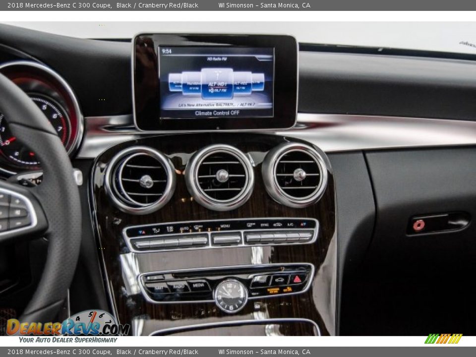 2018 Mercedes-Benz C 300 Coupe Black / Cranberry Red/Black Photo #5