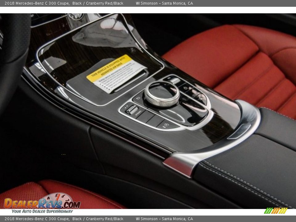 2018 Mercedes-Benz C 300 Coupe Black / Cranberry Red/Black Photo #7