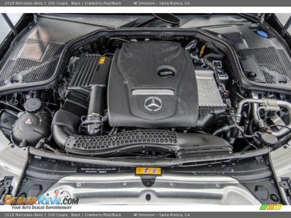2018 Mercedes-Benz C 300 Coupe Black / Cranberry Red/Black Photo #8