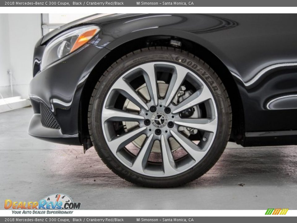2018 Mercedes-Benz C 300 Coupe Black / Cranberry Red/Black Photo #9