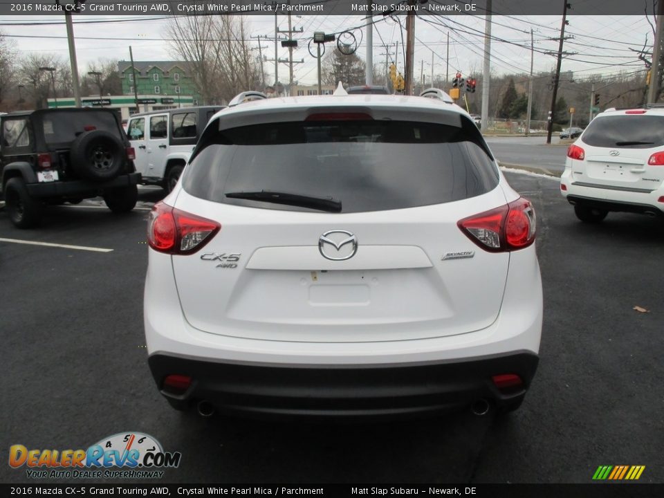 2016 Mazda CX-5 Grand Touring AWD Crystal White Pearl Mica / Parchment Photo #7