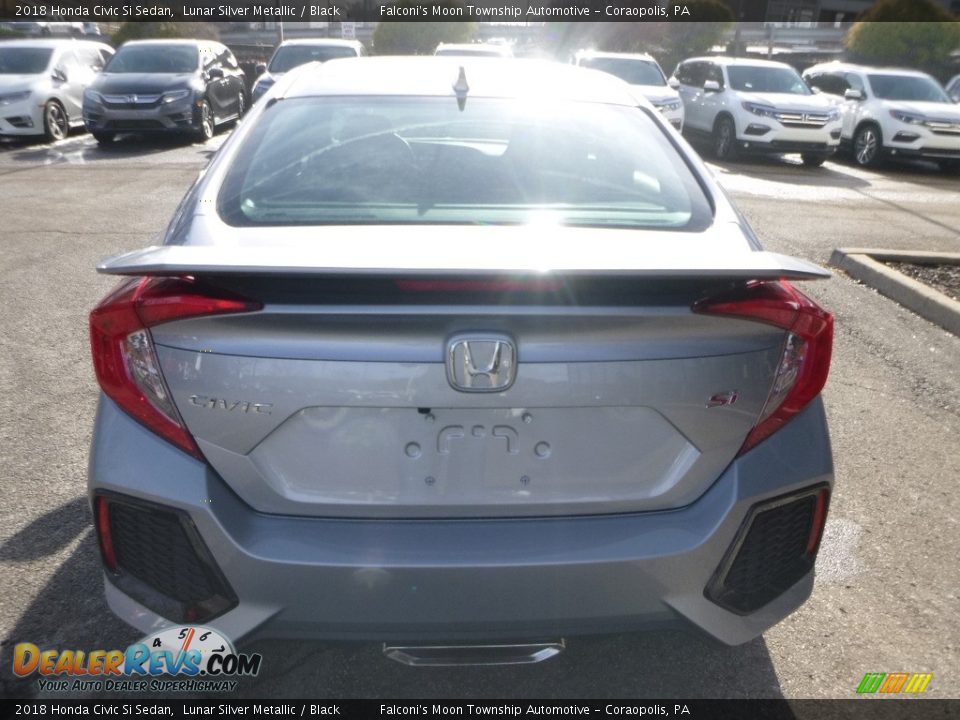 2018 Honda Civic Si Sedan Lunar Silver Metallic / Black Photo #3