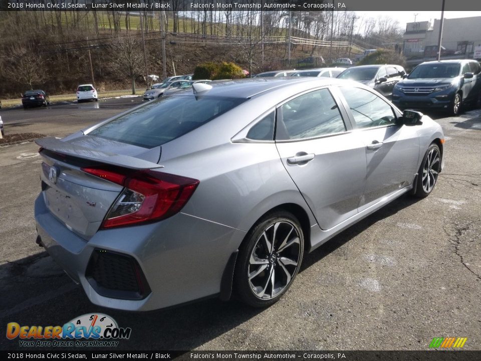 2018 Honda Civic Si Sedan Lunar Silver Metallic / Black Photo #4