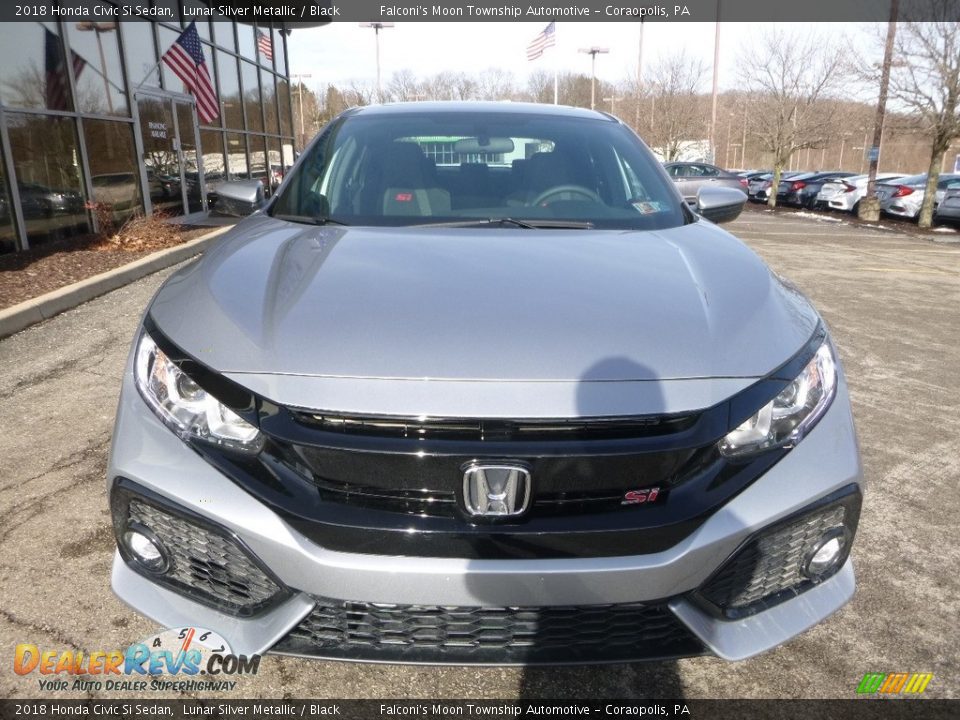 2018 Honda Civic Si Sedan Lunar Silver Metallic / Black Photo #6