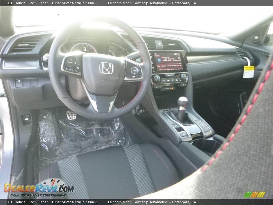2018 Honda Civic Si Sedan Lunar Silver Metallic / Black Photo #10