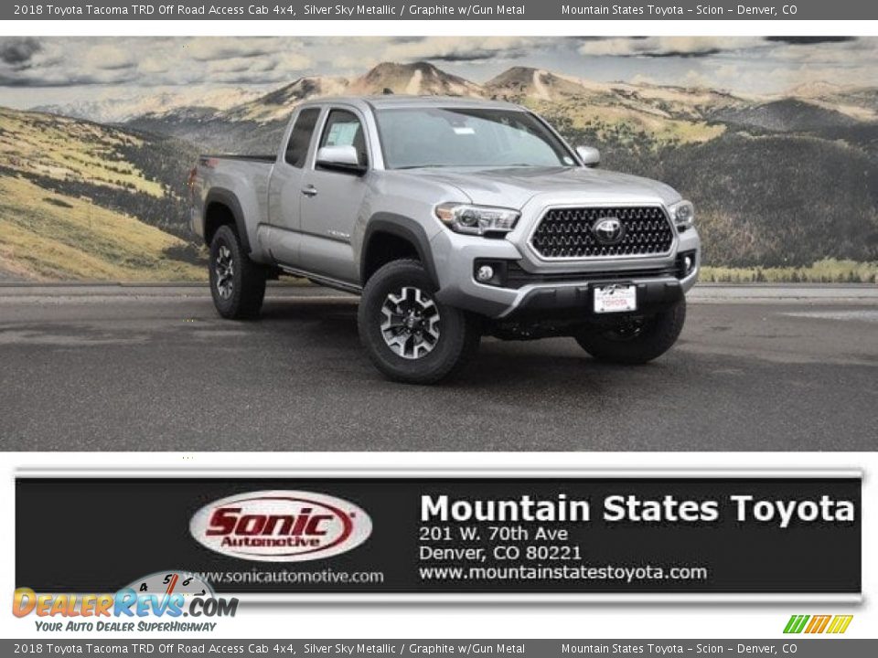 2018 Toyota Tacoma TRD Off Road Access Cab 4x4 Silver Sky Metallic / Graphite w/Gun Metal Photo #1