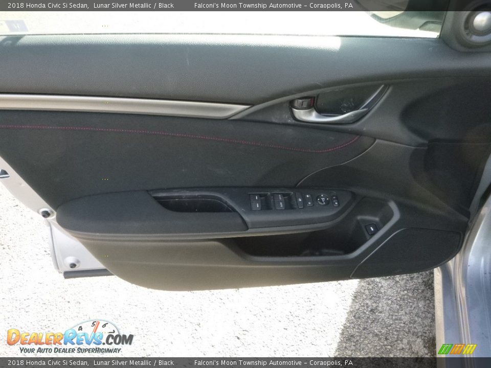2018 Honda Civic Si Sedan Lunar Silver Metallic / Black Photo #11