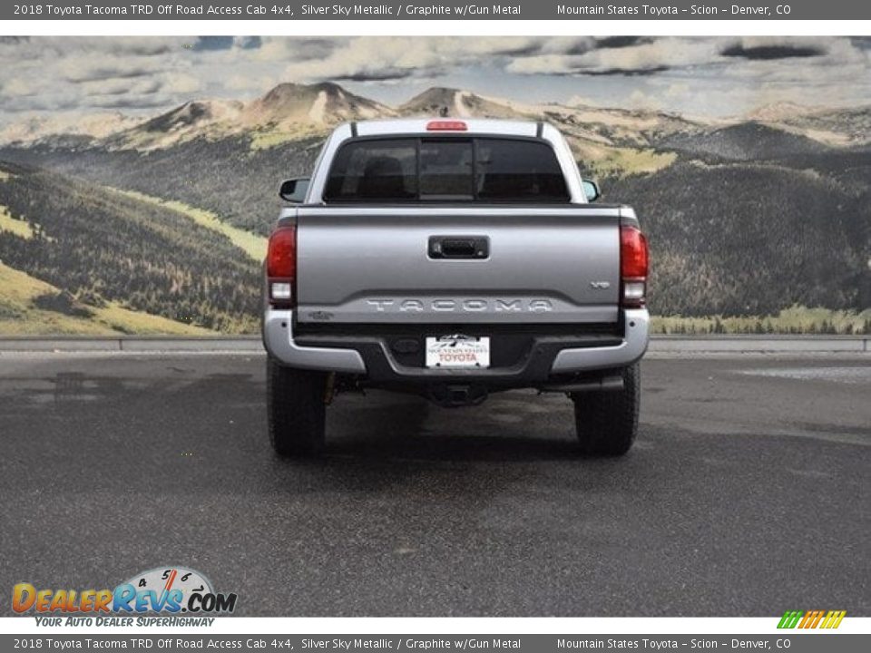 2018 Toyota Tacoma TRD Off Road Access Cab 4x4 Silver Sky Metallic / Graphite w/Gun Metal Photo #4