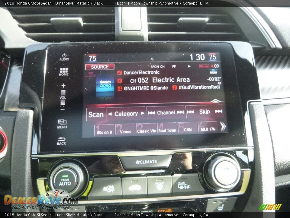 2018 Honda Civic Si Sedan Lunar Silver Metallic / Black Photo #14