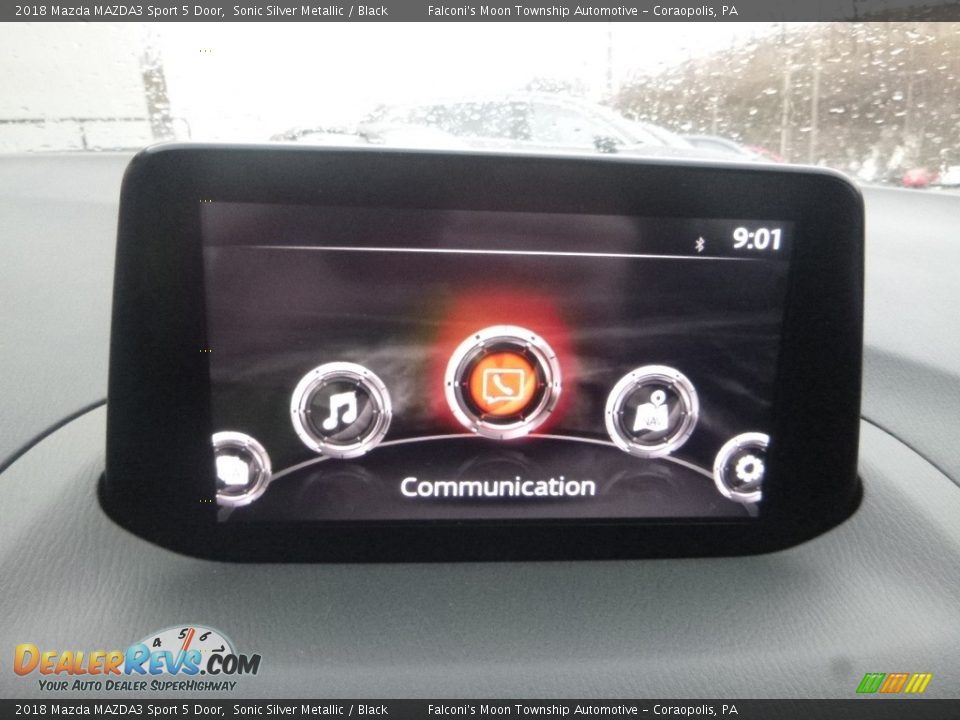 2018 Mazda MAZDA3 Sport 5 Door Sonic Silver Metallic / Black Photo #14