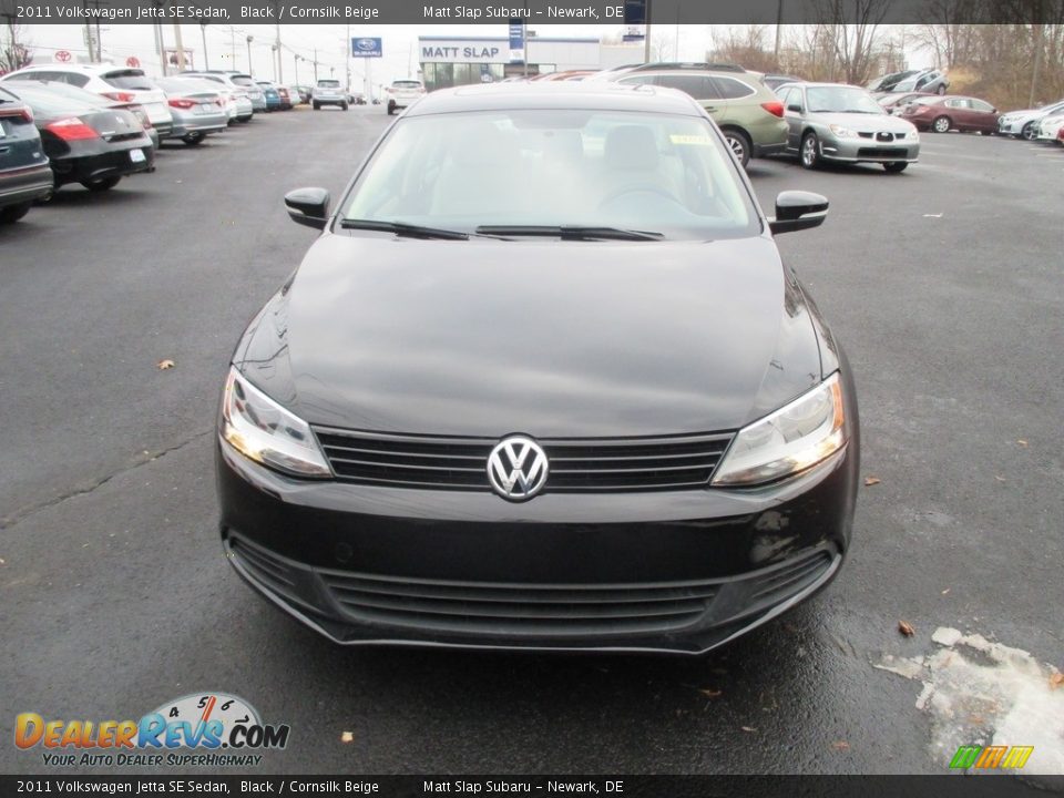 2011 Volkswagen Jetta SE Sedan Black / Cornsilk Beige Photo #3