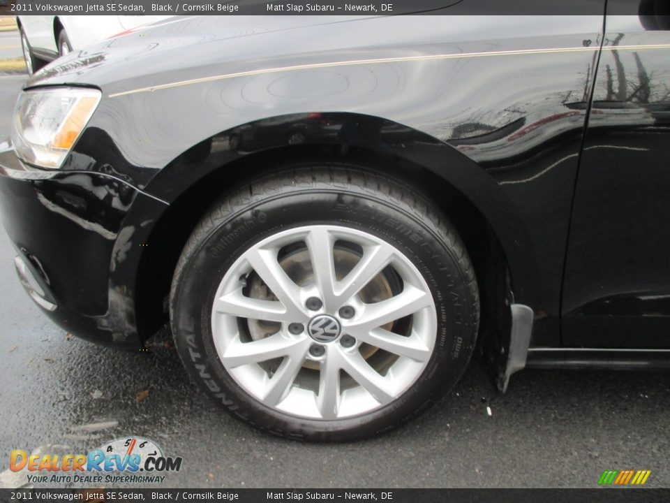 2011 Volkswagen Jetta SE Sedan Black / Cornsilk Beige Photo #22