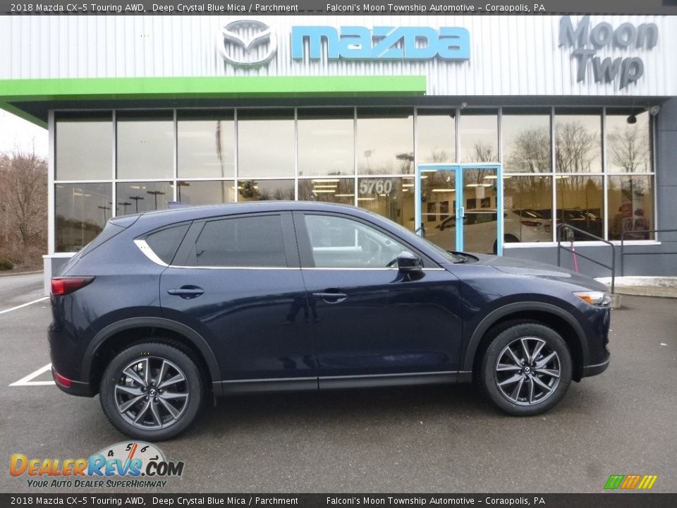 2018 Mazda CX-5 Touring AWD Deep Crystal Blue Mica / Parchment Photo #1