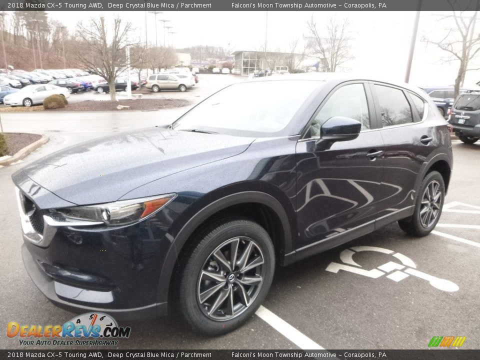 2018 Mazda CX-5 Touring AWD Deep Crystal Blue Mica / Parchment Photo #5