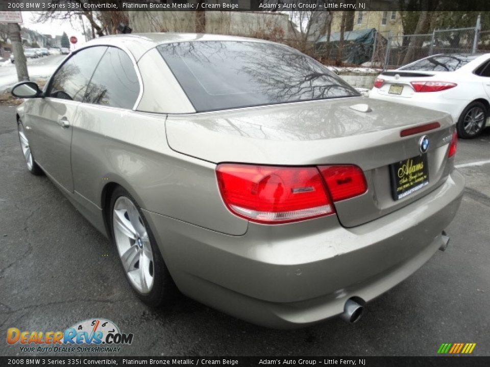 2008 BMW 3 Series 335i Convertible Platinum Bronze Metallic / Cream Beige Photo #5
