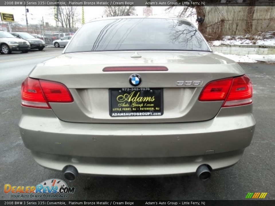 2008 BMW 3 Series 335i Convertible Platinum Bronze Metallic / Cream Beige Photo #6