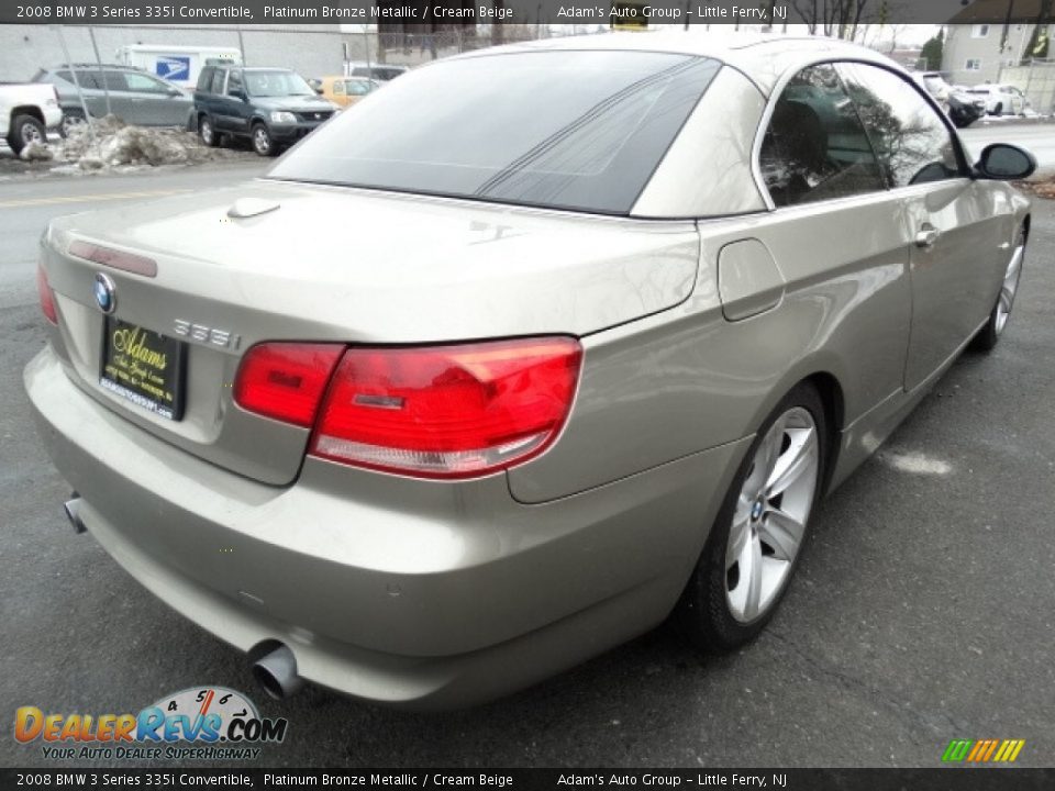 2008 BMW 3 Series 335i Convertible Platinum Bronze Metallic / Cream Beige Photo #7