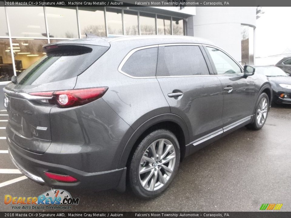 2018 Mazda CX-9 Signature AWD Machine Gray Metallic / Auburn Photo #2