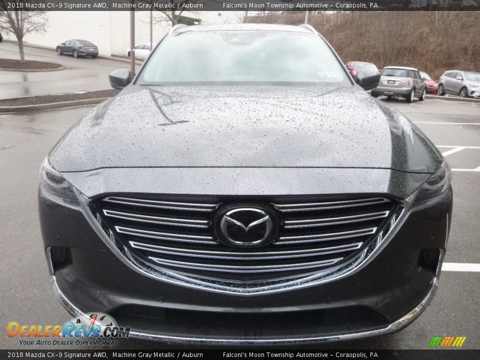2018 Mazda CX-9 Signature AWD Machine Gray Metallic / Auburn Photo #4