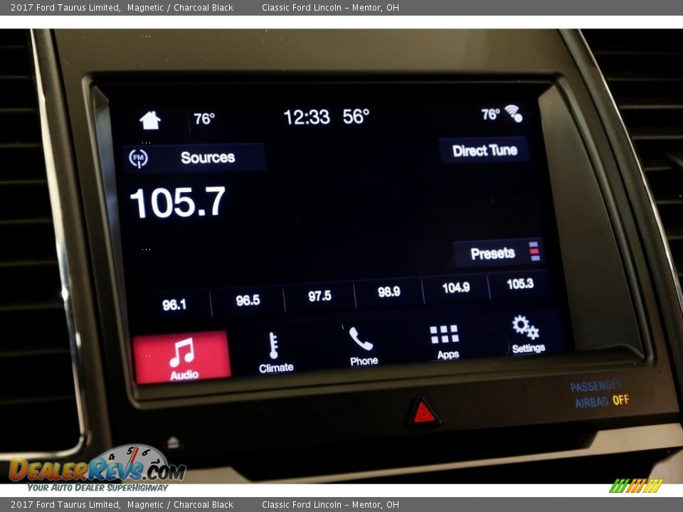 2017 Ford Taurus Limited Magnetic / Charcoal Black Photo #12
