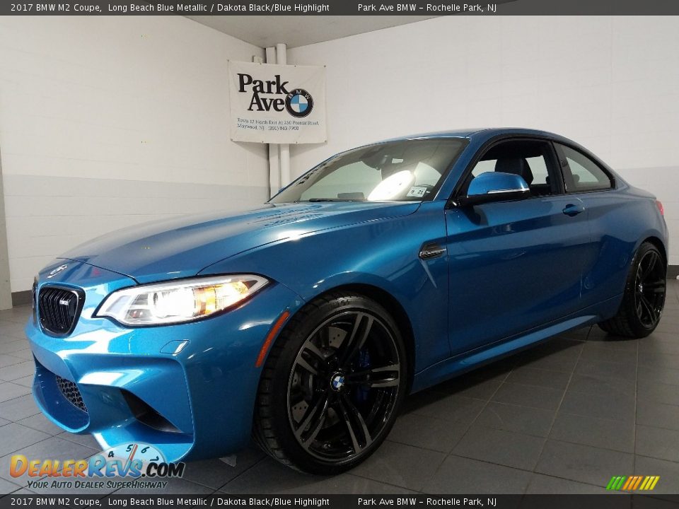 2017 BMW M2 Coupe Long Beach Blue Metallic / Dakota Black/Blue Highlight Photo #1