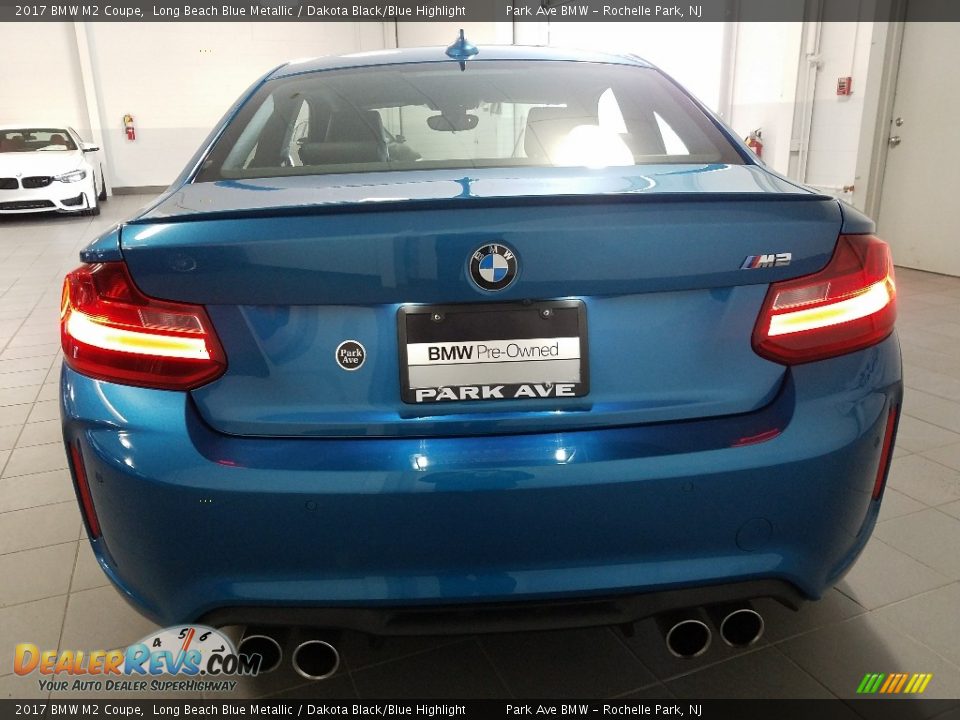 2017 BMW M2 Coupe Long Beach Blue Metallic / Dakota Black/Blue Highlight Photo #8