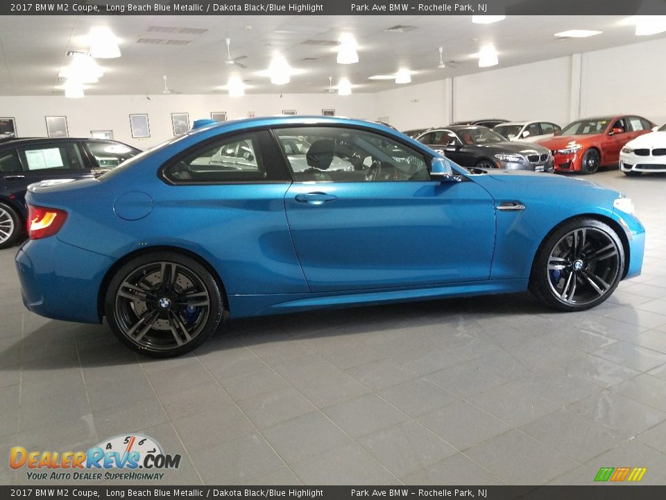 2017 BMW M2 Coupe Long Beach Blue Metallic / Dakota Black/Blue Highlight Photo #12