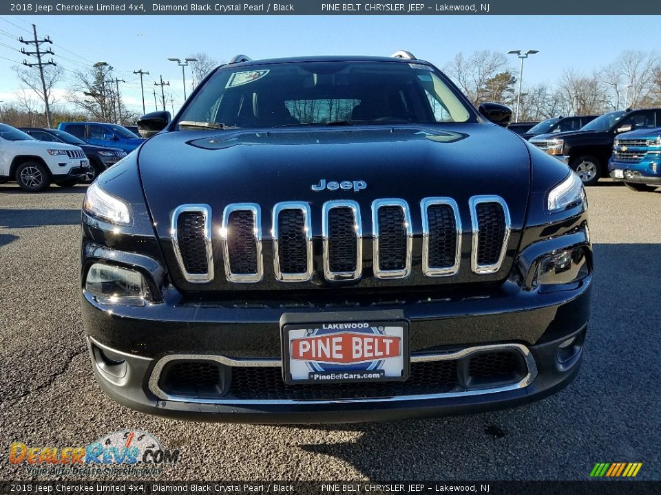 2018 Jeep Cherokee Limited 4x4 Diamond Black Crystal Pearl / Black Photo #2
