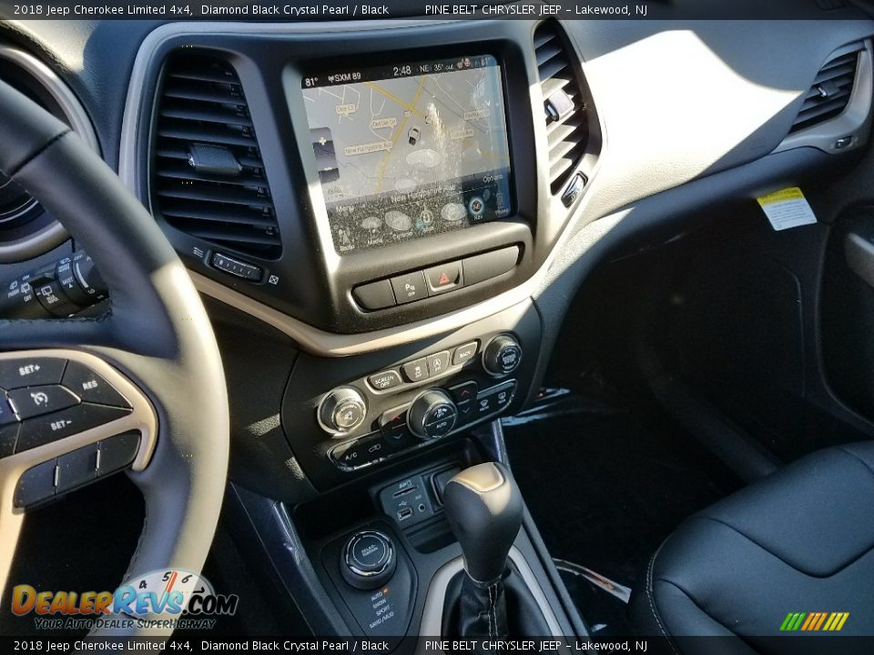 2018 Jeep Cherokee Limited 4x4 Diamond Black Crystal Pearl / Black Photo #10