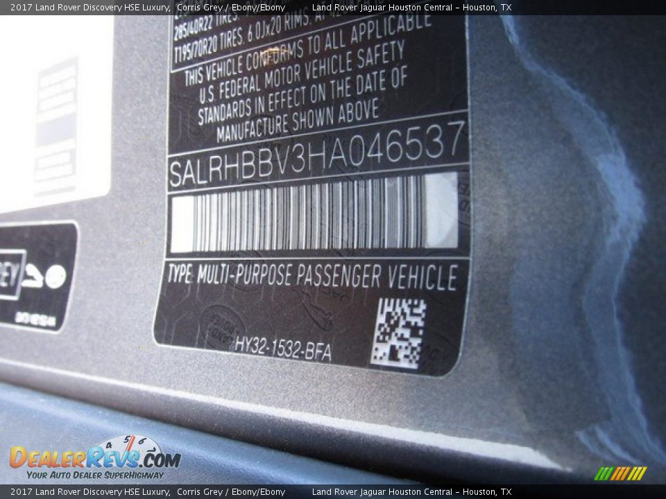 2017 Land Rover Discovery HSE Luxury Corris Grey / Ebony/Ebony Photo #25