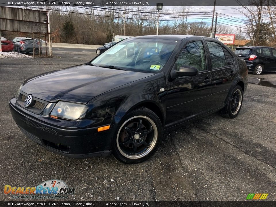2001 Volkswagen Jetta GLX VR6 Sedan Black / Black Photo #1