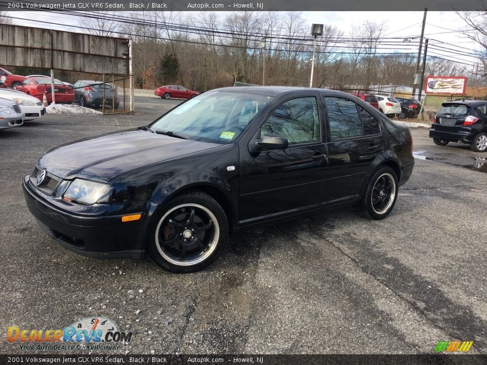 2001 Volkswagen Jetta GLX VR6 Sedan Black / Black Photo #2