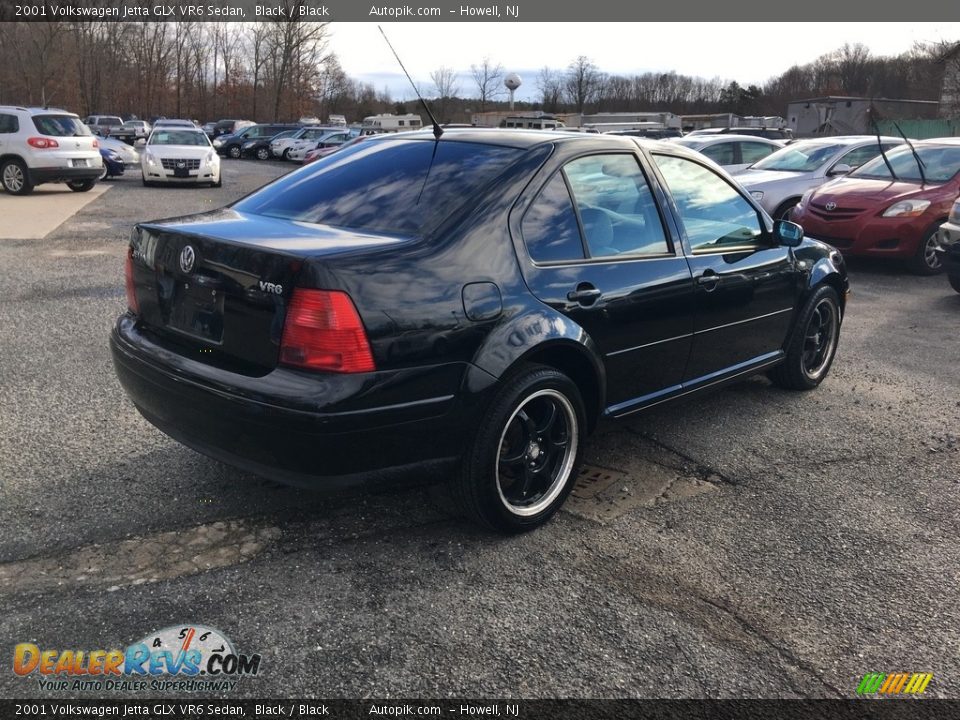 2001 Volkswagen Jetta GLX VR6 Sedan Black / Black Photo #6