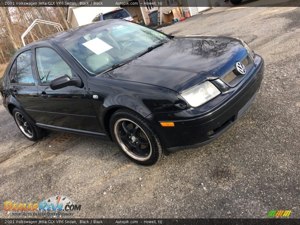 2001 Volkswagen Jetta GLX VR6 Sedan Black / Black Photo #8
