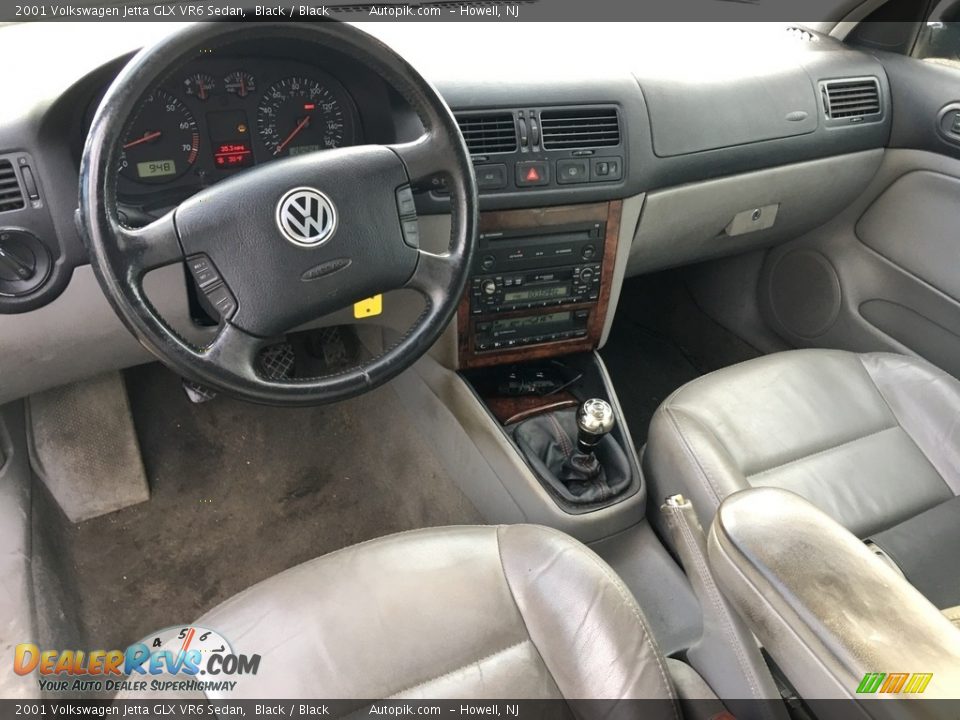 2001 Volkswagen Jetta GLX VR6 Sedan Black / Black Photo #10