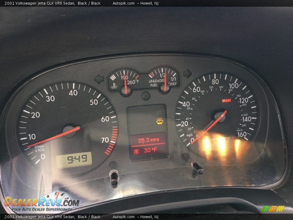 2001 Volkswagen Jetta GLX VR6 Sedan Black / Black Photo #14