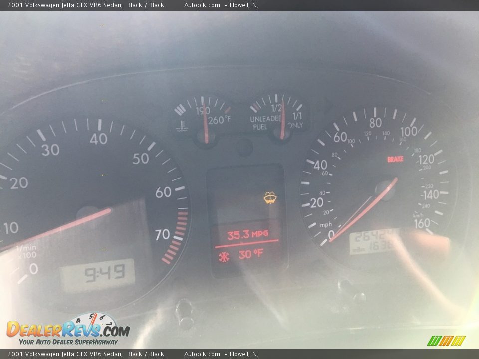 2001 Volkswagen Jetta GLX VR6 Sedan Black / Black Photo #15
