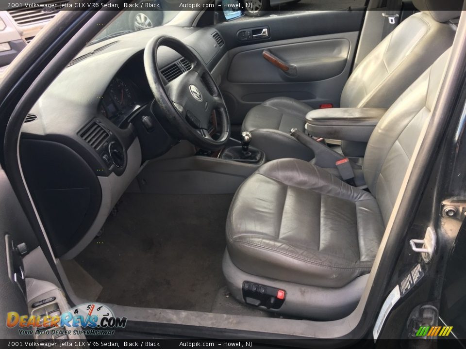 2001 Volkswagen Jetta GLX VR6 Sedan Black / Black Photo #16