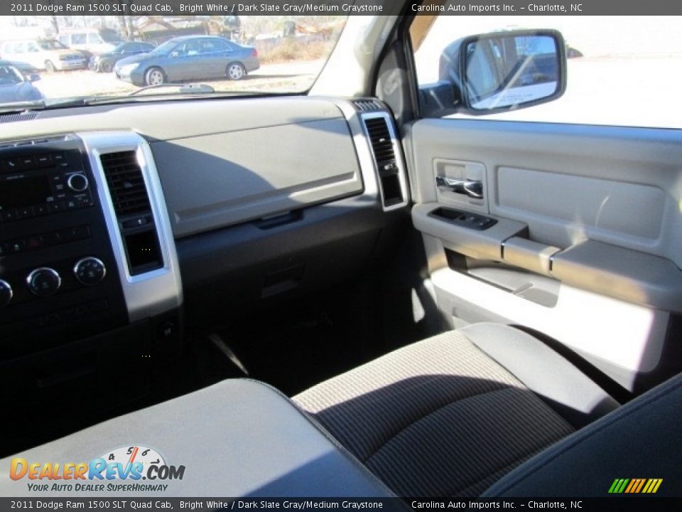 2011 Dodge Ram 1500 SLT Quad Cab Bright White / Dark Slate Gray/Medium Graystone Photo #14