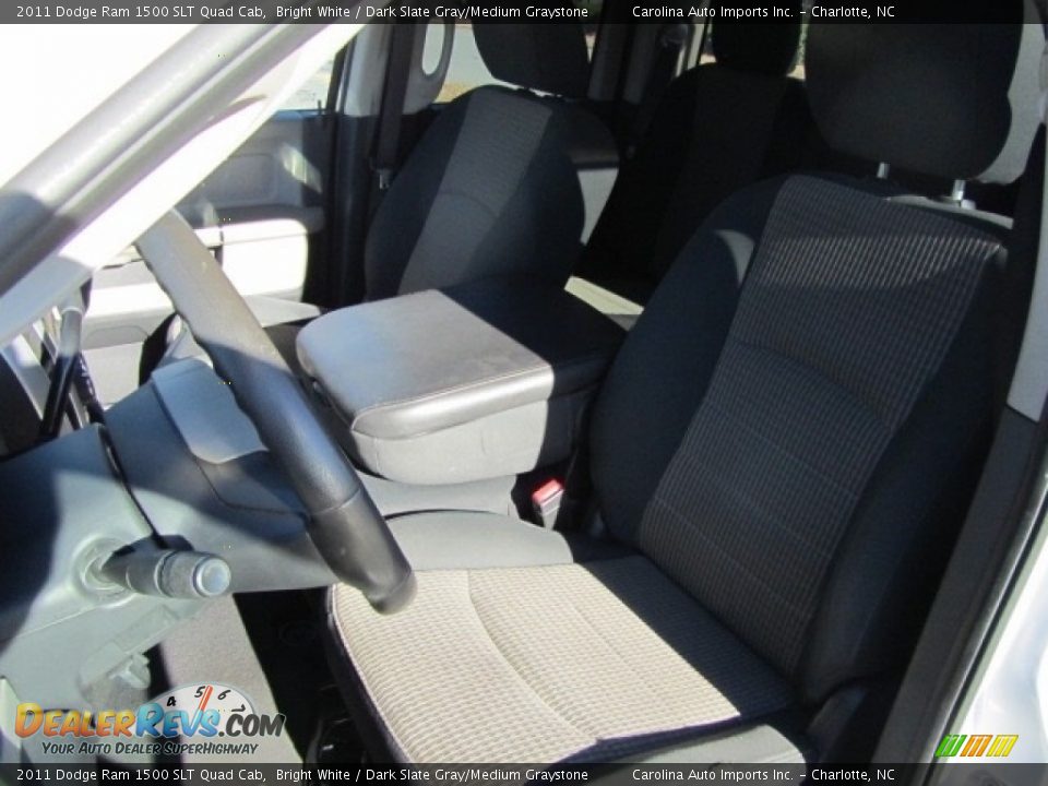 2011 Dodge Ram 1500 SLT Quad Cab Bright White / Dark Slate Gray/Medium Graystone Photo #18