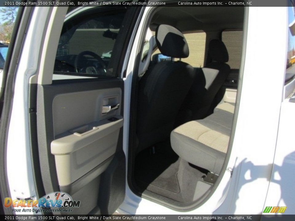 2011 Dodge Ram 1500 SLT Quad Cab Bright White / Dark Slate Gray/Medium Graystone Photo #19