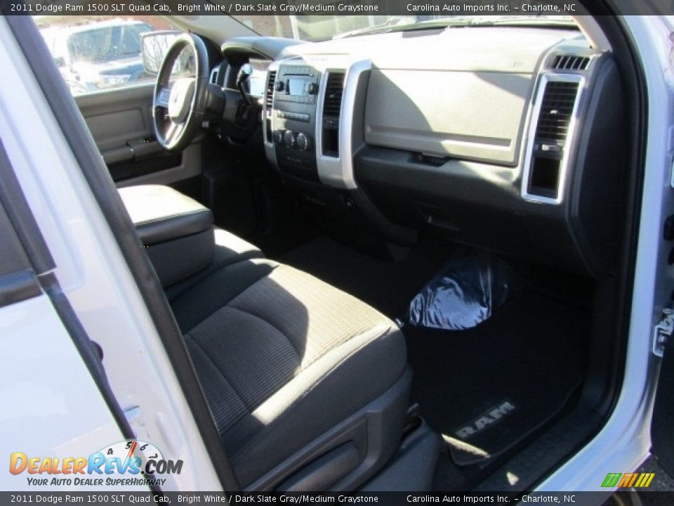 2011 Dodge Ram 1500 SLT Quad Cab Bright White / Dark Slate Gray/Medium Graystone Photo #21