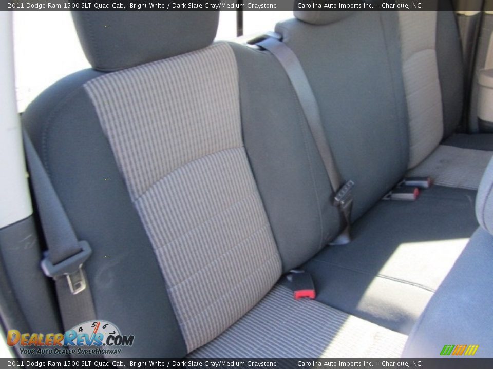 2011 Dodge Ram 1500 SLT Quad Cab Bright White / Dark Slate Gray/Medium Graystone Photo #24