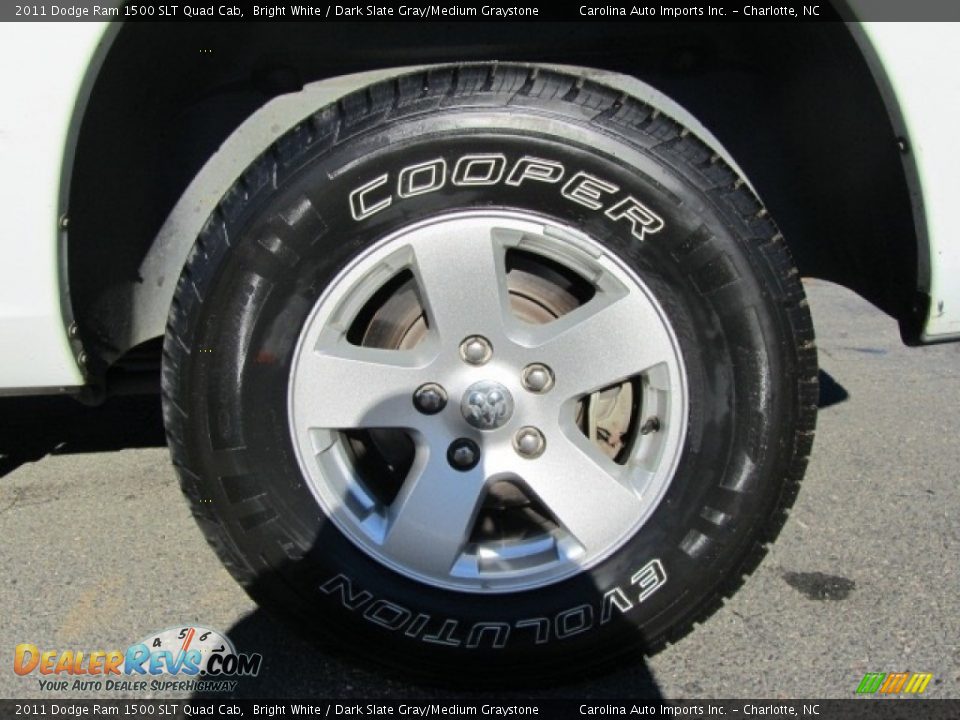 2011 Dodge Ram 1500 SLT Quad Cab Bright White / Dark Slate Gray/Medium Graystone Photo #26